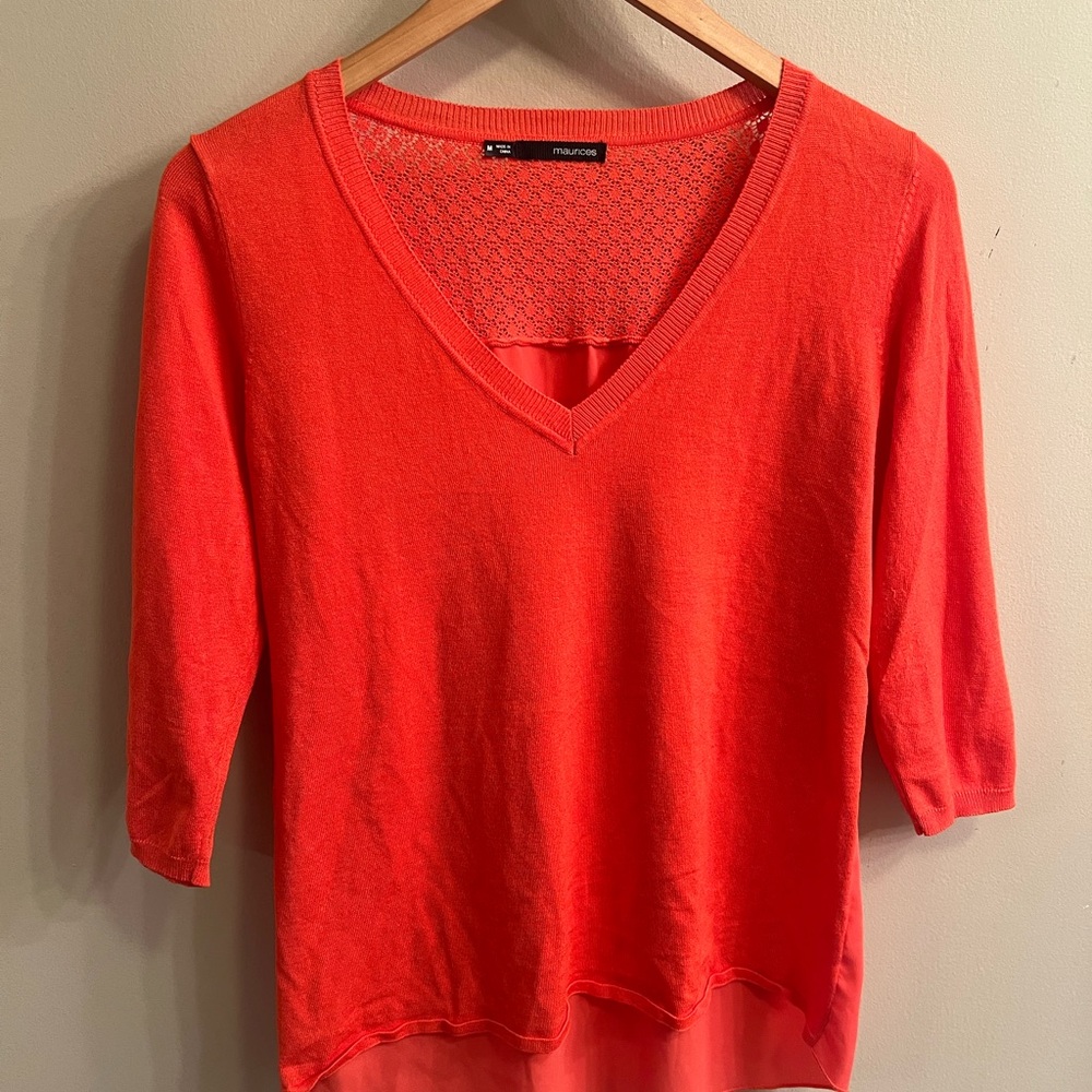 Maurices V-Neck Coral Sweater